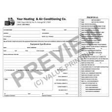 HV-1018 HVAC Equipment Change Out Contract Form (2 Sides, Terms on Back)
